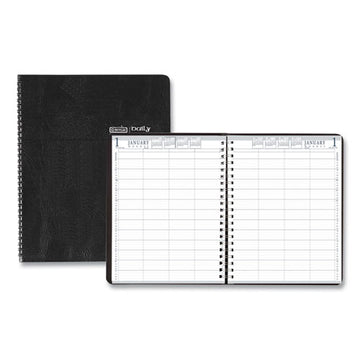 House of Doolittle™ Eight-person Group Practice Daily Appointment Book, 11 X 8.5, Black Cover, 12-month (jan To Dec): 2022 freeshipping - TVN Wholesale
